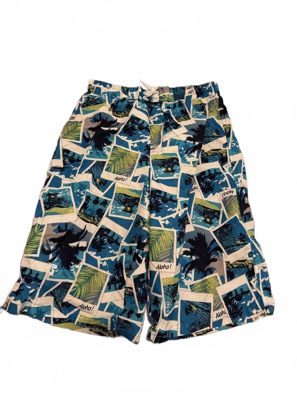 OP Boys Swim Trunks XXL Beach Shorts Aloha Print